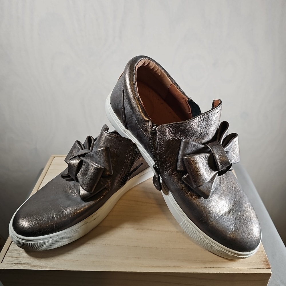 Gentle Souls By Kenneth Cole Metallic Leather Shoes Size 7M - Picture 3 of 7